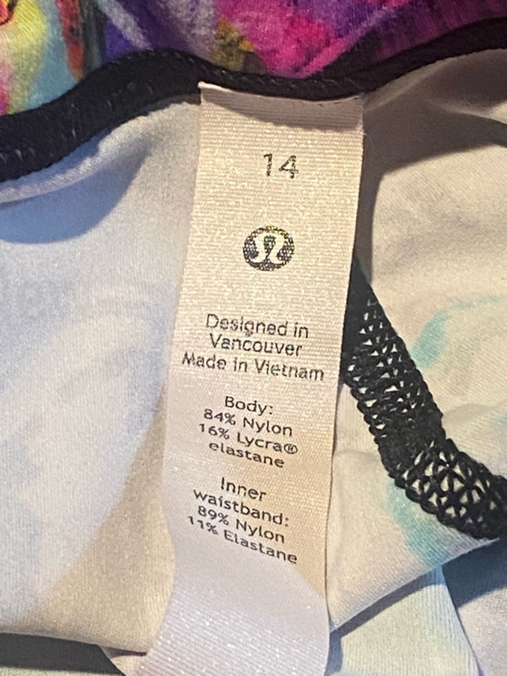 Lululemon Fast and Free High Rise Tight Leggings Hyper Flow Pink Multi Size 14 - Picture 11 of 14